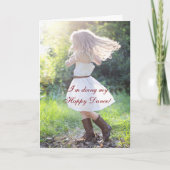 HAPPY DANCE AANMOEDIGING KAART (Voorkant)