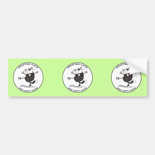 Happy Dance Cat Bumpersticker (Voorkant)