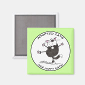 Happy Dance Cat Magneet (Voorkant / Achterkant)