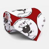 Happy Dance Cat Stropdas (Opgerold)
