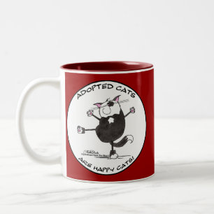 Happy Dance Cat Tweekleurige Koffiemok