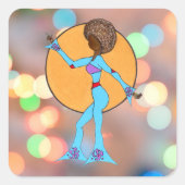 HAPPY DANCE - FEESTVERLICHTING versieren (6 of 20 Vierkante Sticker (Voorkant)