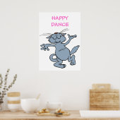 Happy Dance Funny Joyful Danskat Poster (Keuken)
