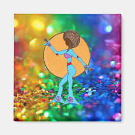 HAPPY DANCE - GLITTER stick aan Magneet