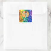HAPPY DANCE - GLITTER versieren (6 of 20 Count) Vierkante Sticker (Tas)