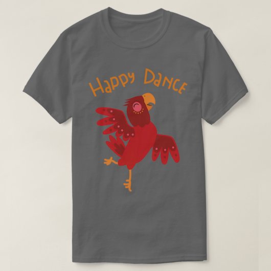 Happy Dance parrot danst T-shirt (Design voorkant)