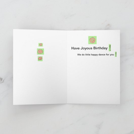 Happy Dance Verjaardag Kaart (Binnen)