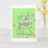 Happy Dance Verjaardag Kaart (Gele Bloem)