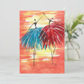 Happy Dance Wenskaart Kaart (Staand voorkant)