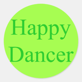 Happy Dancer groen Ronde Sticker