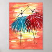 Happy Dancers 5x7 Premium Canvas Poster (Voorkant)