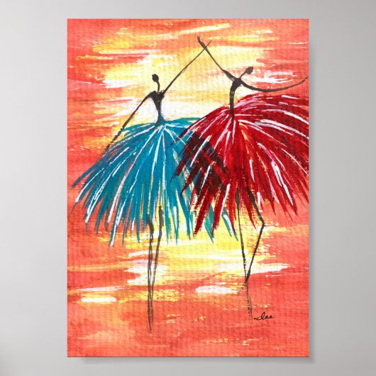 Happy Dancers 5x7 Premium Canvas Poster (Voorkant)