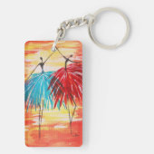 Happy Dancers AcrylSleutelhanger, dubbelzijdig Sleutelhanger (achterkant)