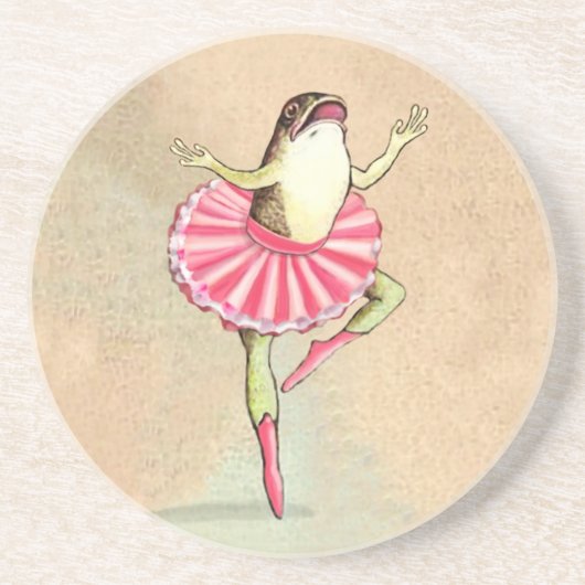Happy Dancing Ballerina Frog Onderzetter (Voorkant)