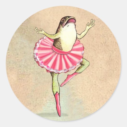 Happy Dancing Ballerina Frog Stickers (Voorkant)