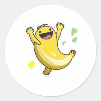 Happy Dancing Banana Ronde Sticker