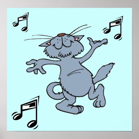 Happy Dancing Cat, Music Poster (Voorkant)