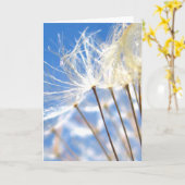 Happy, Dancing Dandelion Poof, Poëzie van Natuur Kaart (Gele Bloem)