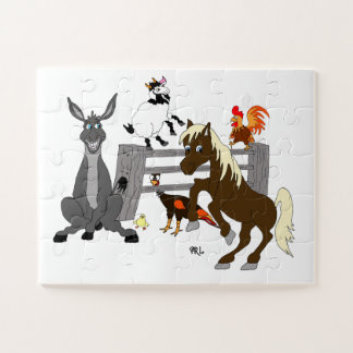 Happy Dancing Farm Dieren Jigsaw Puzzel