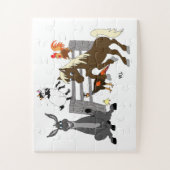 Happy Dancing Farm Dieren Jigsaw Puzzel (Verticaal)