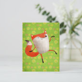 Happy Dancing Fox Briefkaart (Staand voorkant)