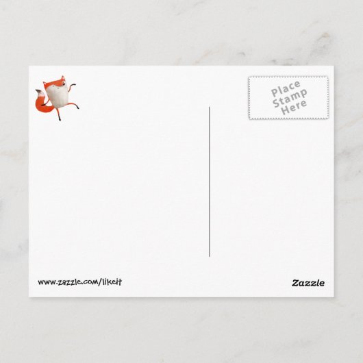 Happy Dancing Fox Briefkaart (Achterkant)