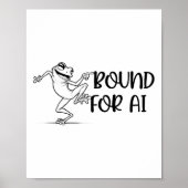 Happy Dancing Frog AI Artificial Intelligence-appa Poster (Voorkant)