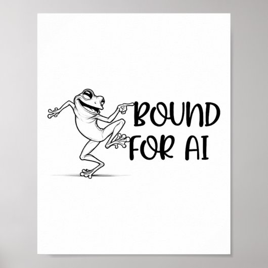 Happy Dancing Frog AI Artificial Intelligence-appa Poster (Voorkant)