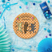 Happy Dancing Labrador Trio Birthday Party Papieren Bordje (Feest)