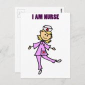 Happy Dancing Nurse Art Briefkaart (Voorkant / Achterkant)