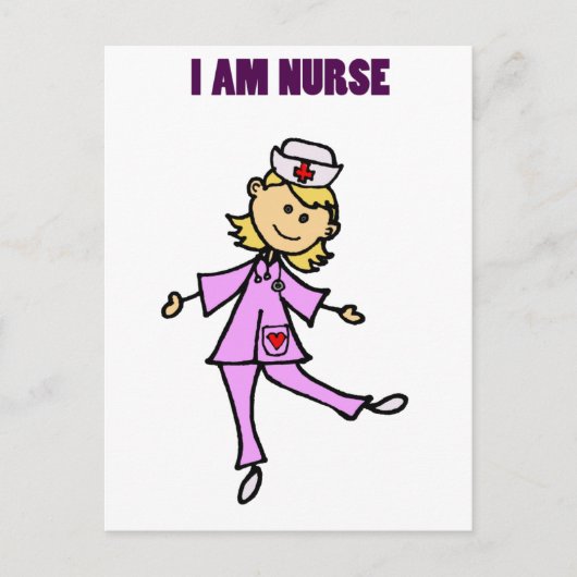 Happy Dancing Nurse Art Briefkaart (Voorkant)