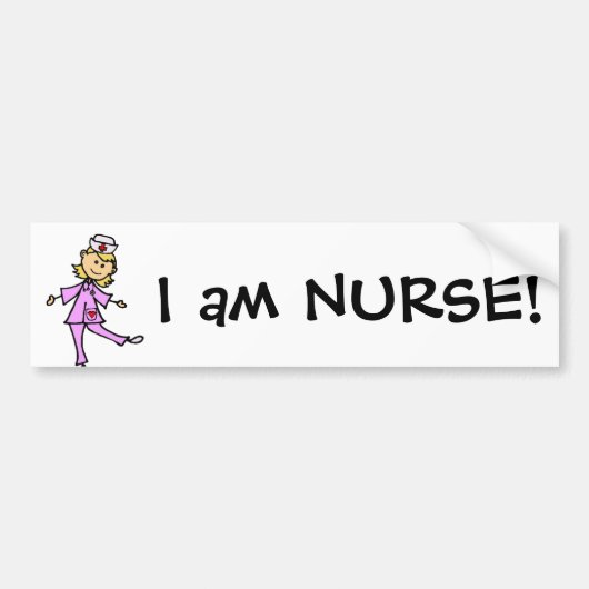 Happy Dancing Nurse Art Bumpersticker (Voorkant)