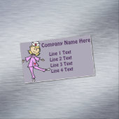 Happy Dancing Nurse Art Visitekaartje Magneet (Voorbeeld)