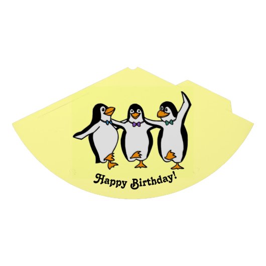 Happy Dancing Penguins Birthday Party Feesthoedjes (Voorkant)