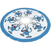 Happy Dancing Reindeer Vakantie Kerstboom Rok (Gekanteld)