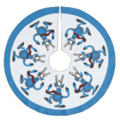 Happy Dancing Reindeer Vakantie Kerstboom Rok (Voorkant)