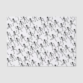 Happy Dancing Skeletons Horror Patroon Tissuepapier