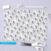 Happy Dancing Skeletons Horror Patroon Tissuepapier (Craft)
