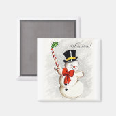 Happy Dancing Snowman  Magnet (Voorkant / Achterkant)