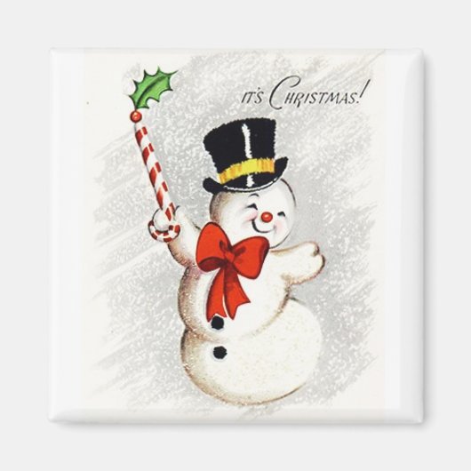 Happy Dancing Snowman  Magnet (Voorkant)
