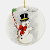 Happy Dancing Snowman  Ornament (Achterkant)
