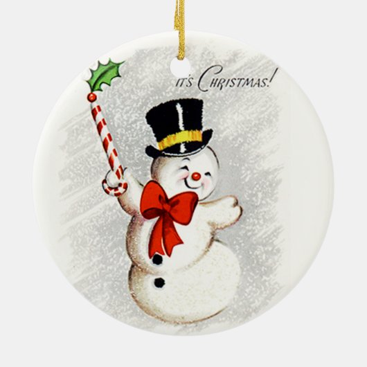 Happy Dancing Snowman Ornament (Achterkant)