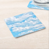 Happy Dancing Sunny Clouds Decor Kartonnen Onderzetters (Schuin)