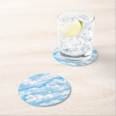 Happy Dancing Sunny Clouds Decor Ronde Kartonnen Onderzetter (Insitu)