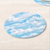 Happy Dancing Sunny Clouds Decor Ronde Kartonnen Onderzetter (Gebogen)