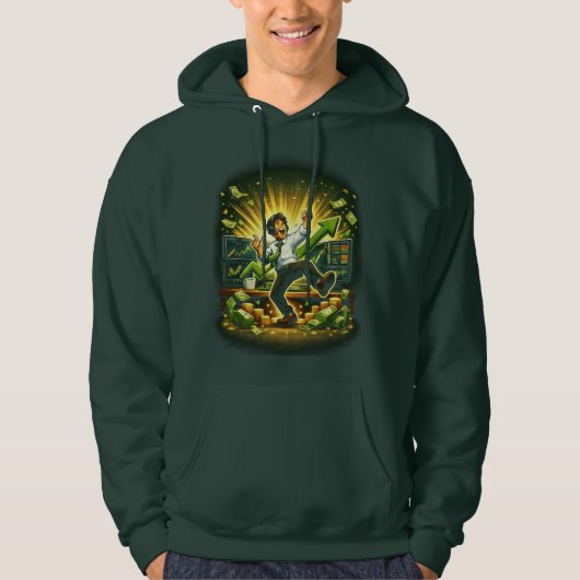 Happy Dancing Trader Bullish Market Hoodie (Voorkant)