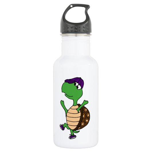Happy Dancing Turtle Waterfles (Voorkant)