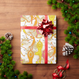 Happy Dancing Yoga Girls Cadeaupapier