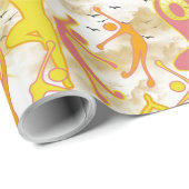 Happy Dancing Yoga Girls Cadeaupapier (Rol Hoek)