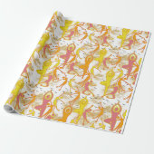 Happy Dancing Yoga Girls Cadeaupapier (Uitgerold)
